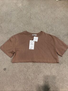 Zara cropped boxy tee